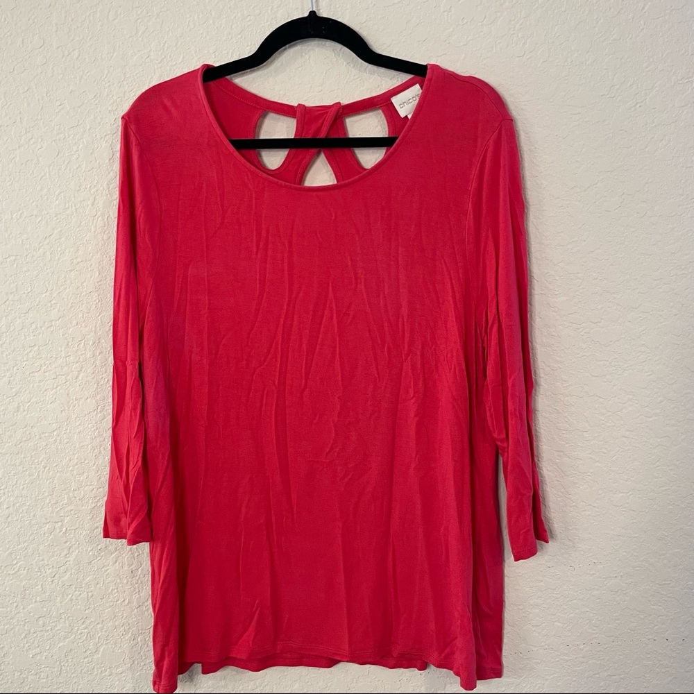 Chico’s Red Blouse | 2X